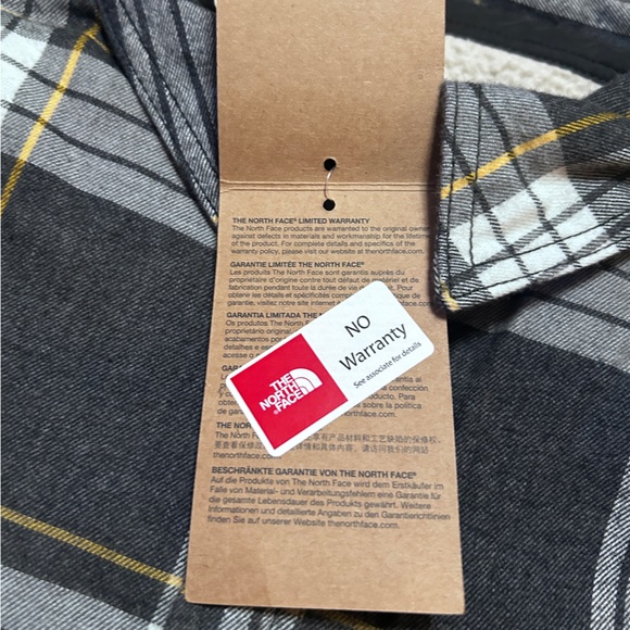 The North Face Men's Plaid Shirt in Black, Gray, and Yellow - Picture 7 of 11